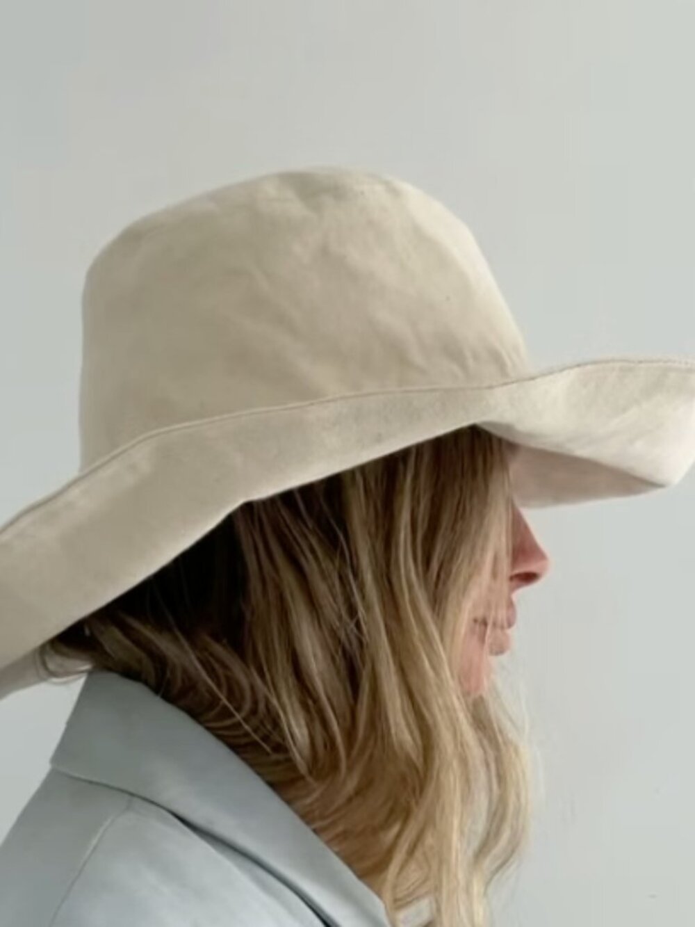 Bohème Cotton Wide Brim Sun Hat – Cream / Natural